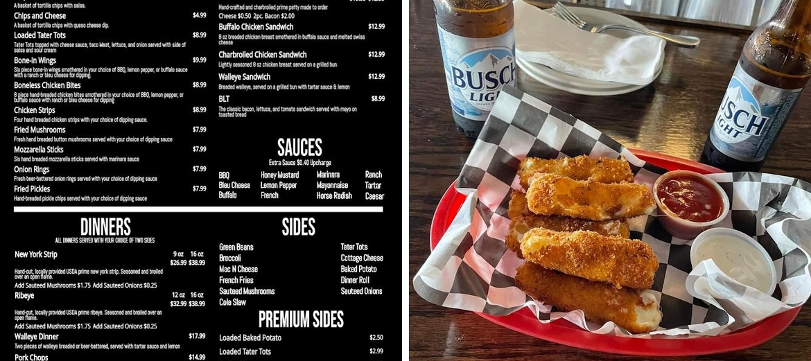 Chaser's Grill & Bar Menu